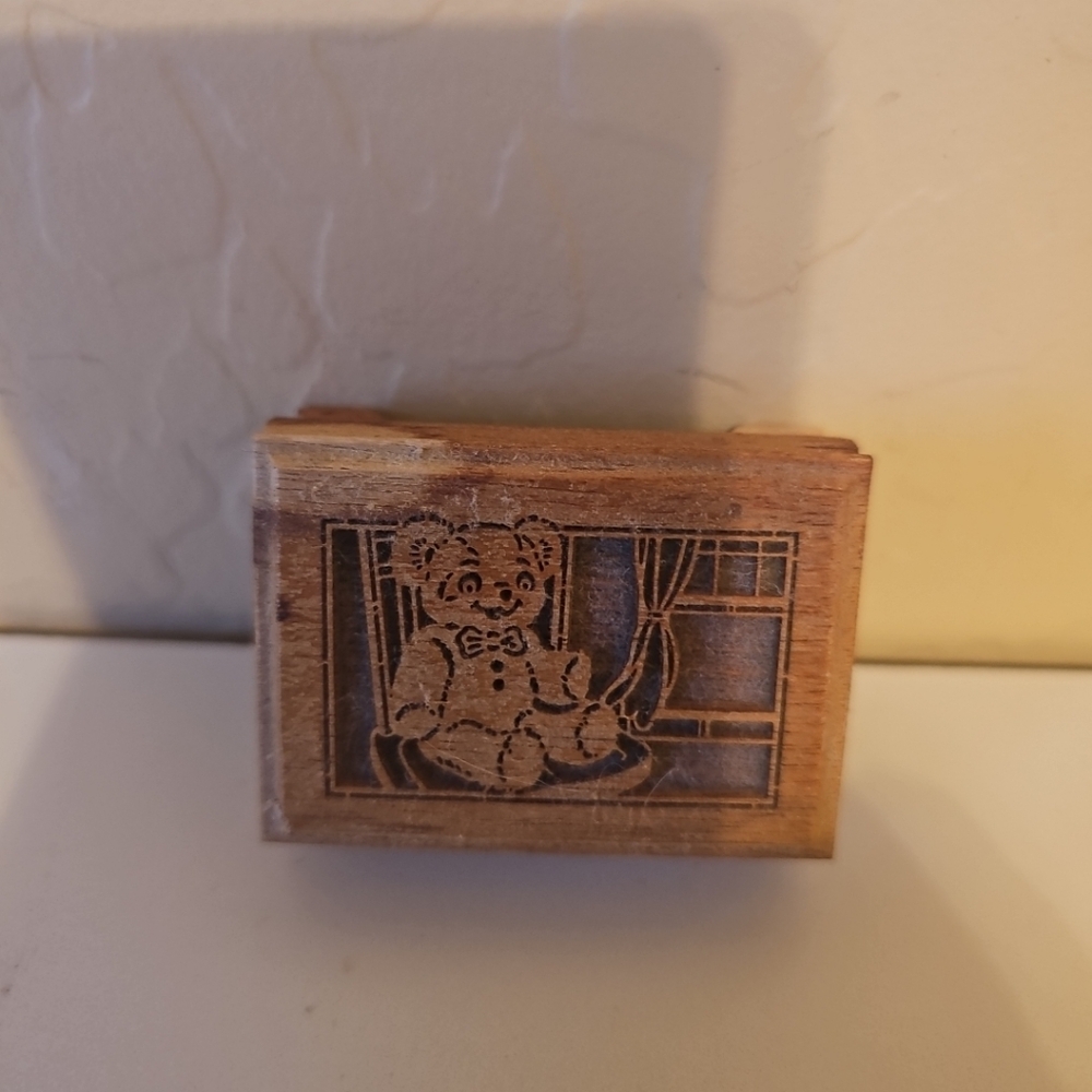 Teddy Bear Wooden  - Natural Wood